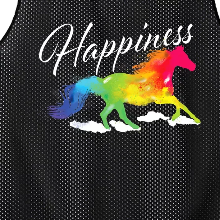 Happiness Horse Lover Equestrian Horseback Rider Mesh Reversible Basketball Jersey Tank