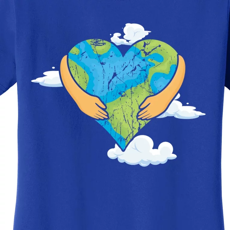 Hand Heart Love World Save Planet Hour Day Earth Gift Women's T-Shirt