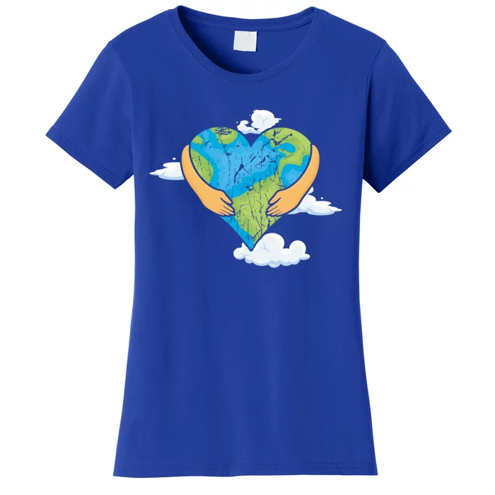 Hand Heart Love World Save Planet Hour Day Earth Gift Women's T-Shirt