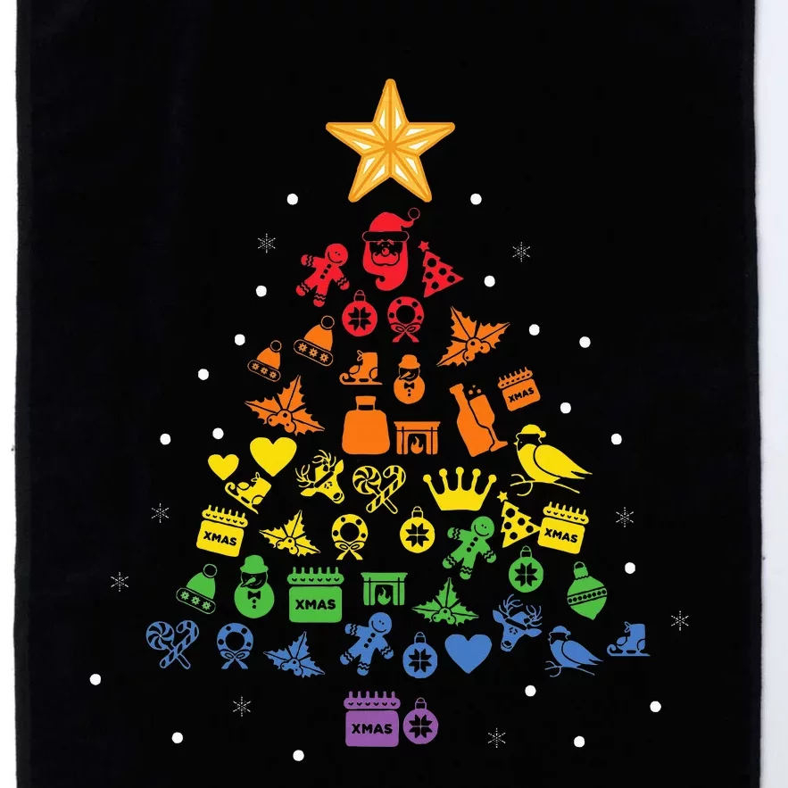 Happy Holigays LGBT Christmas Tree Costume Gay Pride Xmas Platinum Collection Golf Towel