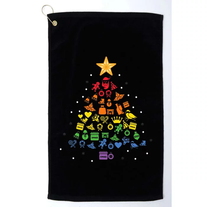 Happy Holigays LGBT Christmas Tree Costume Gay Pride Xmas Platinum Collection Golf Towel