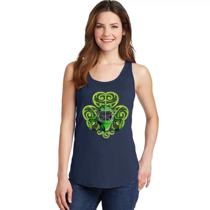 Hockey Hat Leprechaun Irish Hockey Player St Patrick's Day Premium Ladies Essential Tank