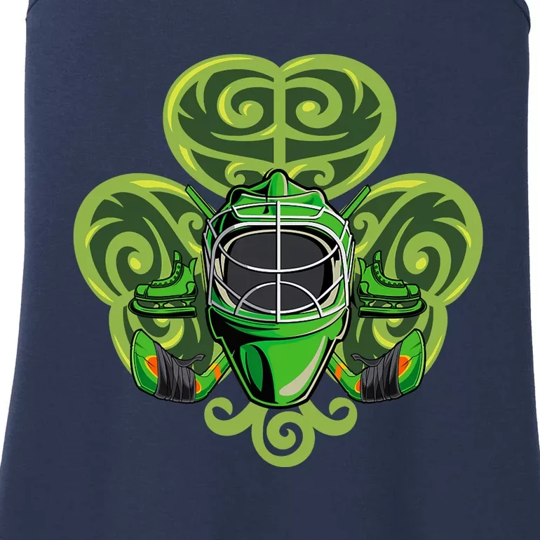 Hockey Hat Leprechaun Irish Hockey Player St Patrick's Day Premium Ladies Essential Tank