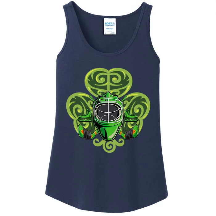 Hockey Hat Leprechaun Irish Hockey Player St Patrick's Day Premium Ladies Essential Tank