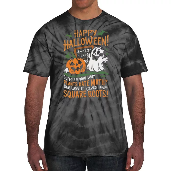 Happy Halloween Math Teacher Scientist Funny Design Tie-Dye T-Shirt