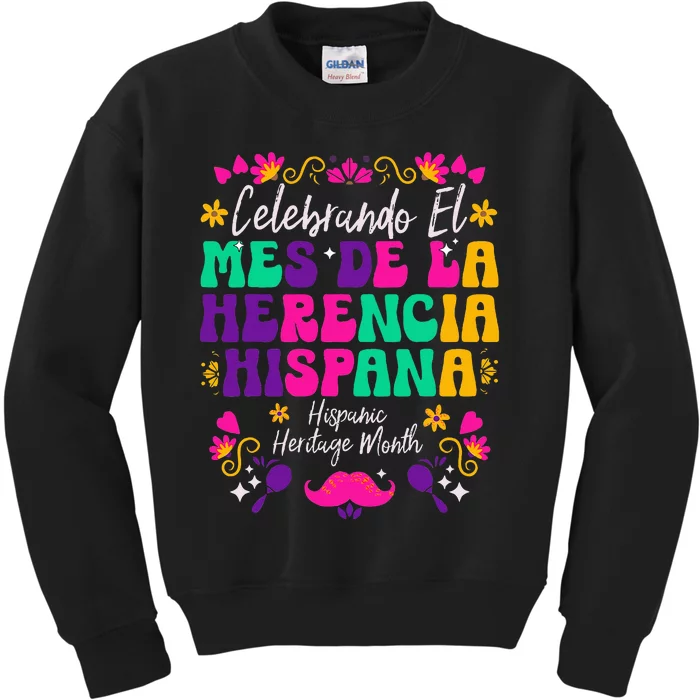 Hispanic Heritage Month Mes De La Herencia Hispana Kids Sweatshirt