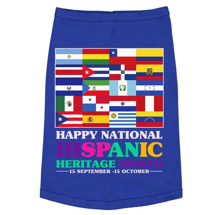 Hispanic Heritage Month Mes De La Herencia Hispana Doggie Tank