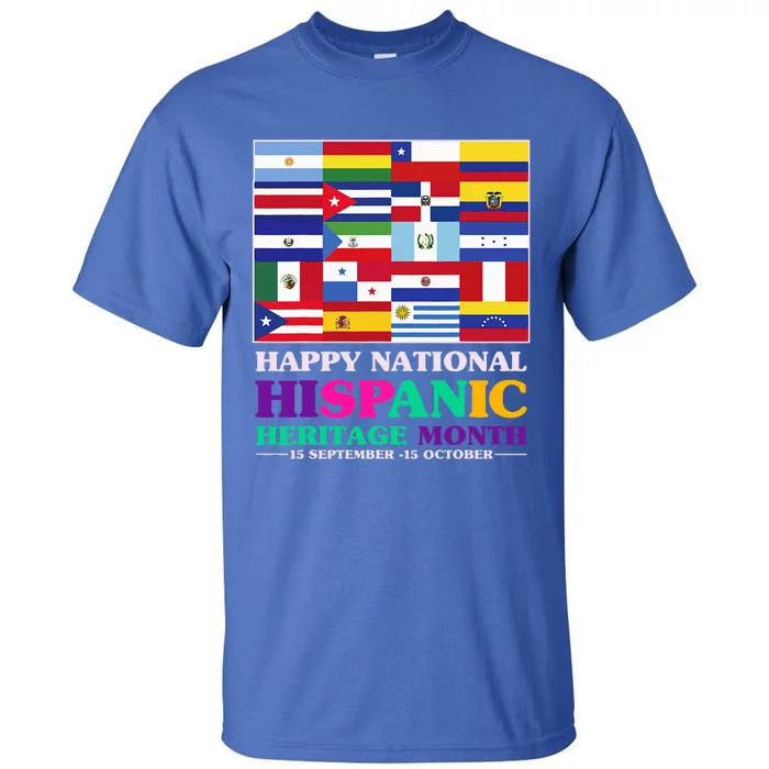 Hispanic Heritage Month Mes De La Herencia Hispana Tall T-Shirt