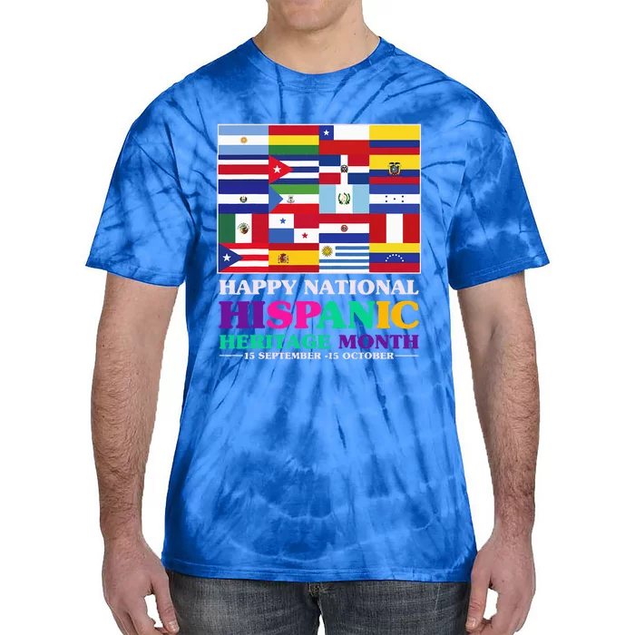 Hispanic Heritage Month Mes De La Herencia Hispana Tie-Dye T-Shirt