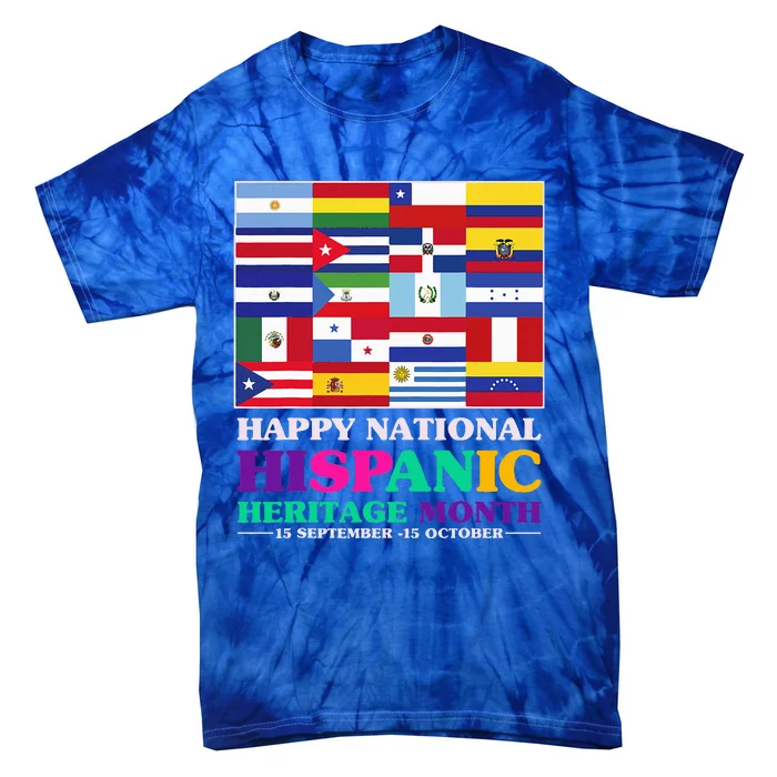 Hispanic Heritage Month Mes De La Herencia Hispana Tie-Dye T-Shirt