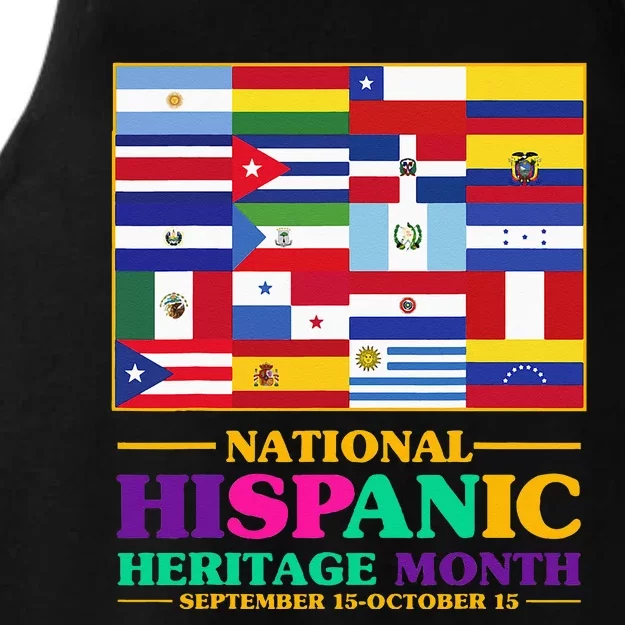 Hispanic Heritage Month Mes De La Herencia Hispana Ladies Tri-Blend Wicking Tank