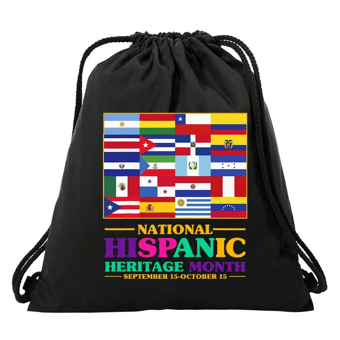 Hispanic Heritage Month Mes De La Herencia Hispana Drawstring Bag