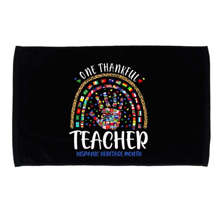 Hispanic Heritage Month One Thankful Teacher Countries Flags Microfiber Hand Towel