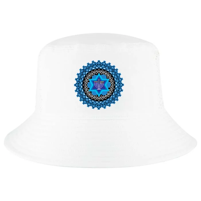 Happy Hanukkah Mandalla Star Of David Menorah Cool Comfort Performance Bucket Hat