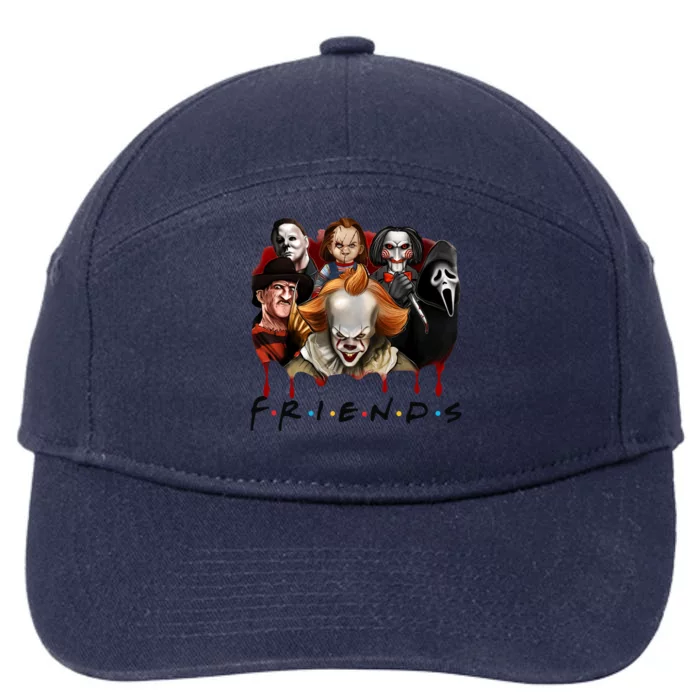 Halloween Horror Movie Characters Jason Es Chucky Freddy 7-Panel Snapback Hat