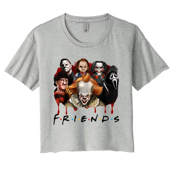 Chucky Jason Characters Horror Es Movie Women\'s Halloween Top Tee TeeShirtPalace Crop | Freddy
