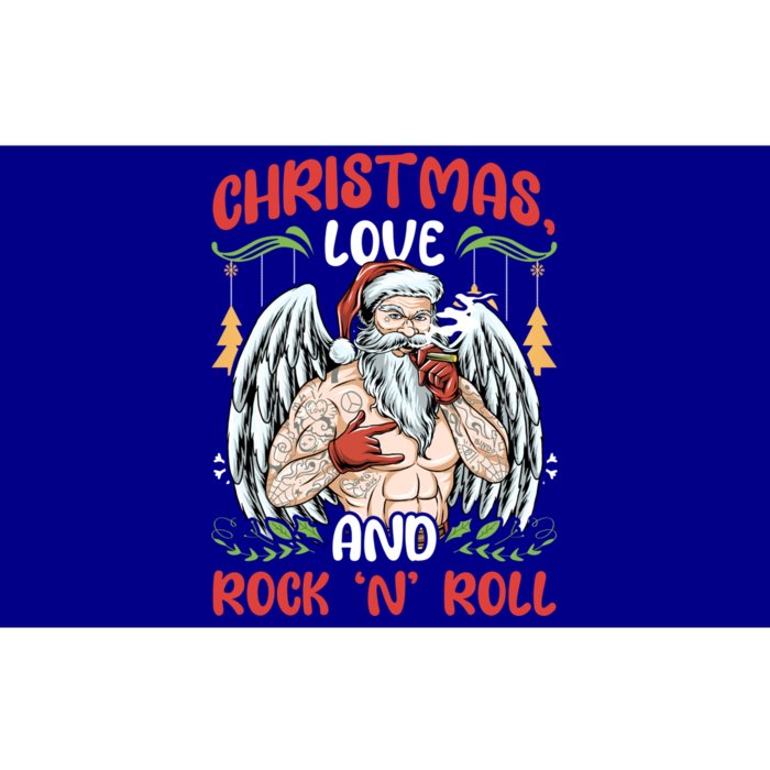 Heavy Hard Metal Santa Christmas Love And Rock N Roll Gift Bumper Sticker