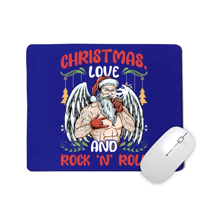 Heavy Hard Metal Santa Christmas Love And Rock N Roll Gift Mousepad