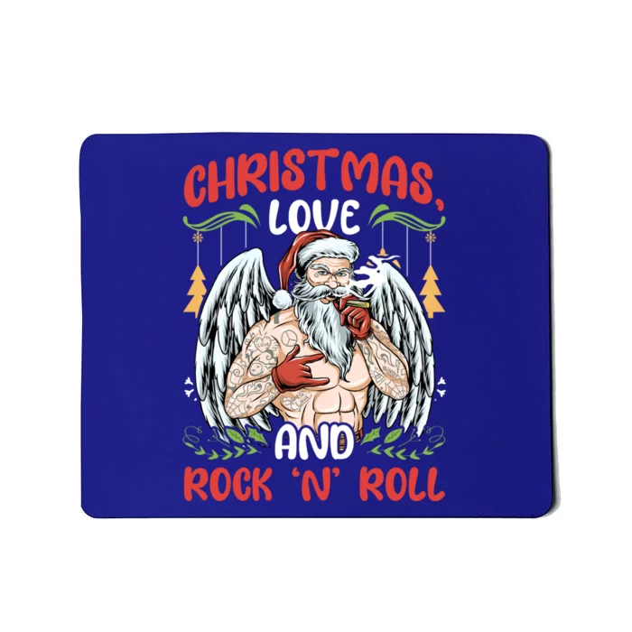 Heavy Hard Metal Santa Christmas Love And Rock N Roll Gift Mousepad