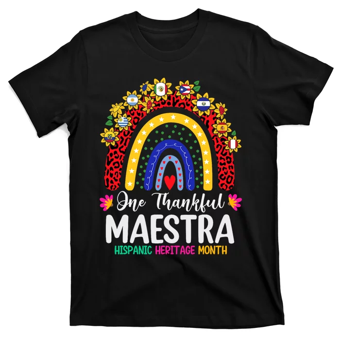 Hispanic Heritage Month Teacher Latina Countries Flags T-Shirt