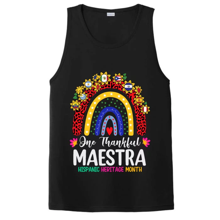 Hispanic Heritage Month Teacher Latina Countries Flags Performance Tank