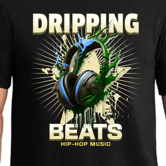 Hip Hop Music Dripping Beats Pajama Set