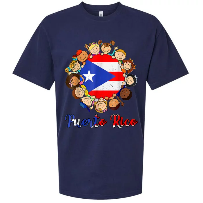 Hispanic Heritage Month Shirt Puerto Rico Girls Boys Sueded Cloud Jersey T-Shirt