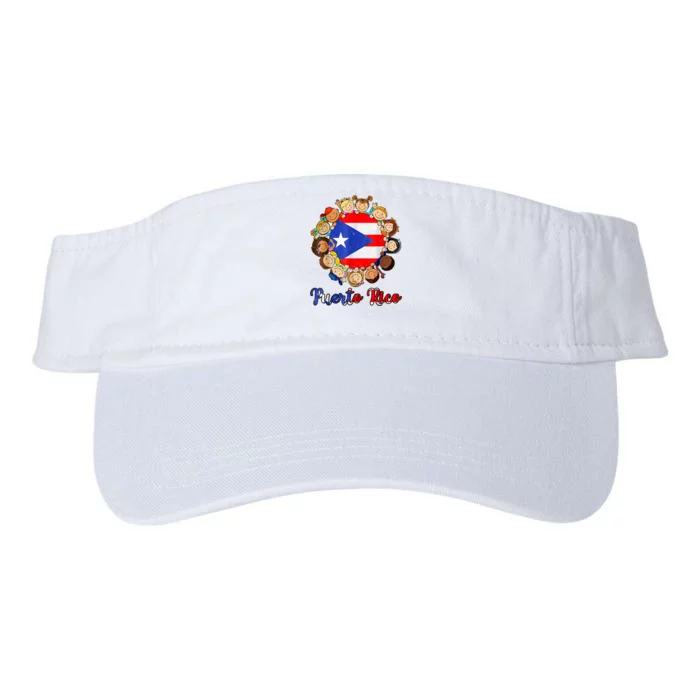 Hispanic Heritage Month Shirt Puerto Rico Girls Boys Valucap Bio-Washed Visor