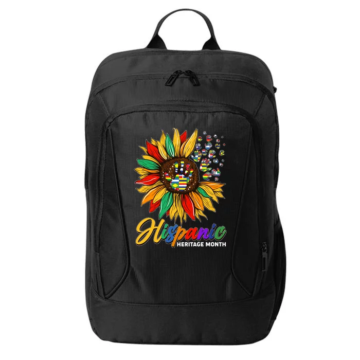 Hispanic Heritage Month Sunflowers Flags City Backpack