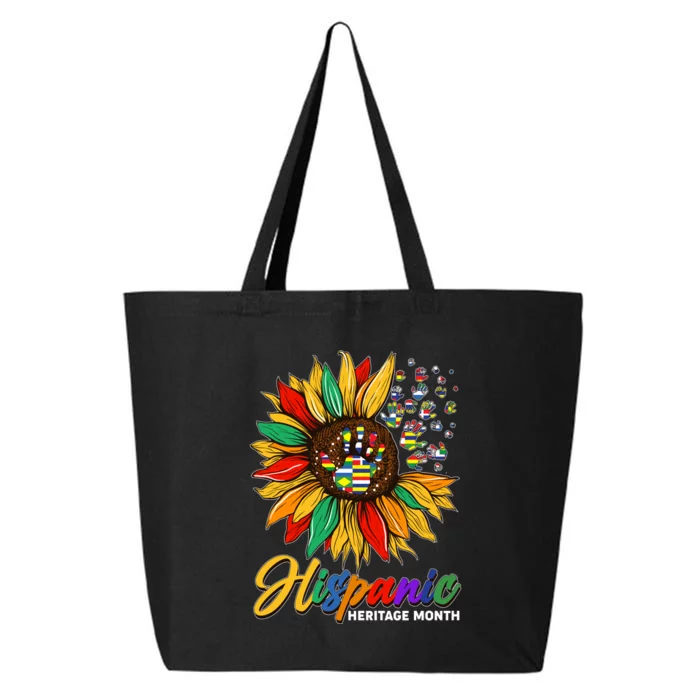 Hispanic Heritage Month Sunflowers Flags 25L Jumbo Tote