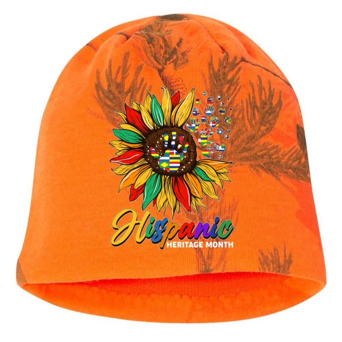 Hispanic Heritage Month Sunflowers Flags Kati - Camo Knit Beanie