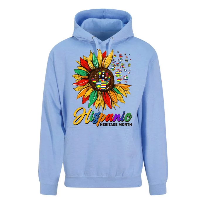 Hispanic Heritage Month Sunflowers Flags Unisex Surf Hoodie