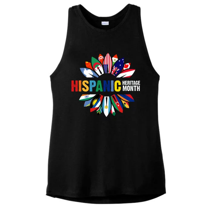 Hispanic Heritage Month Counties United Ladies Tri-Blend Wicking Tank