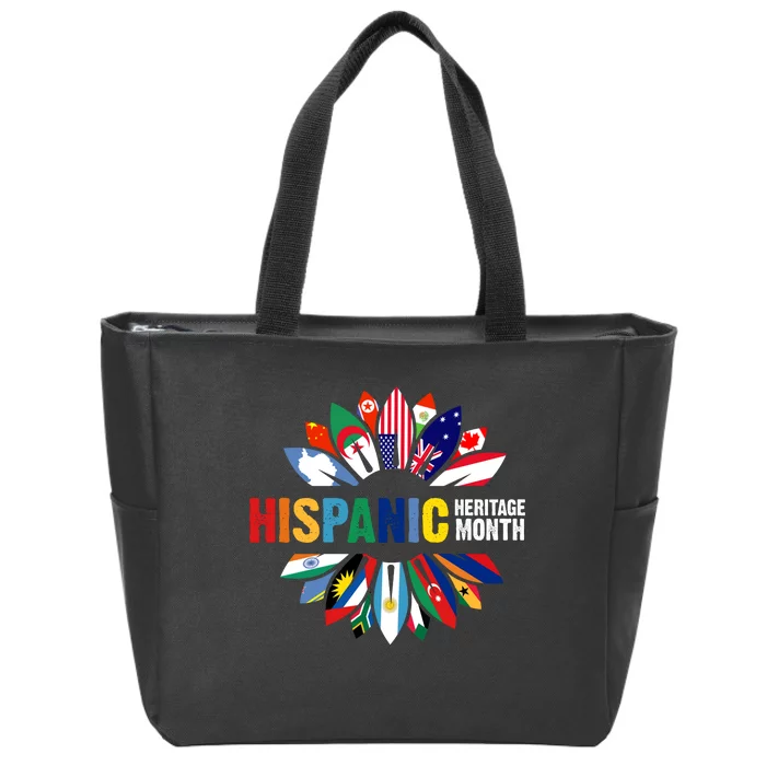 Hispanic Heritage Month Counties United Zip Tote Bag