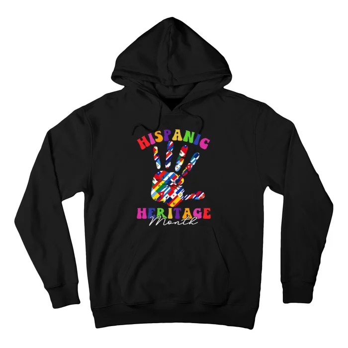 Hispanic Heritage Month All Countries Heart Hands Hoodie