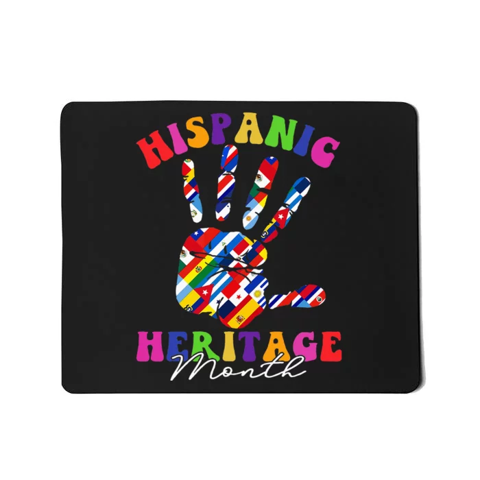 Hispanic Heritage Month All Countries Heart Hands Mousepad