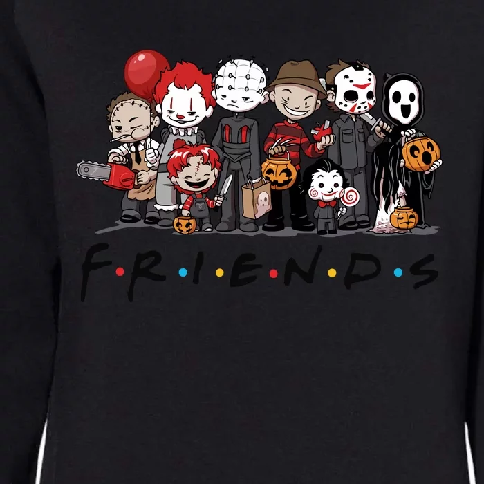 Halloween Horror Movie Friends Cartoon Characters Womens California Wash Sweatshirt