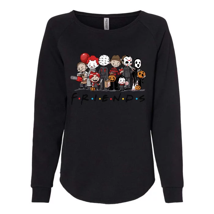 Halloween Horror Movie Friends Cartoon Characters Womens California Wash Sweatshirt