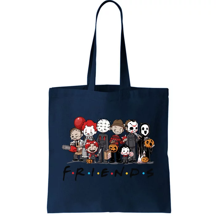 Halloween Horror Movie Friends Cartoon Characters Tote Bag