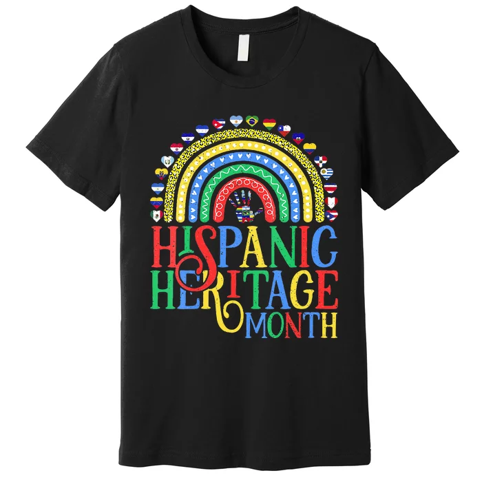 Hispanic Heritage Month Celebrating Pride Countries Latino Premium T-Shirt