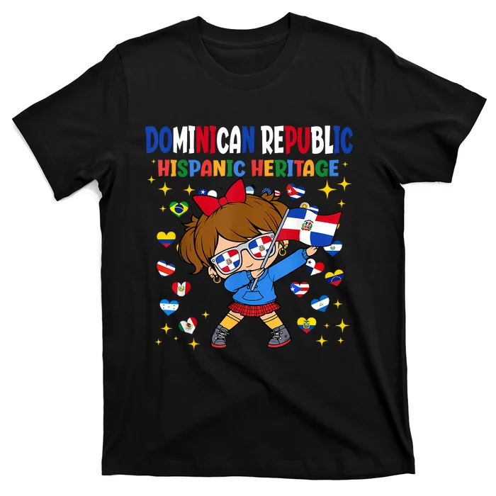 Hispanic Heritage Month Dominican Republic Flag T-Shirt