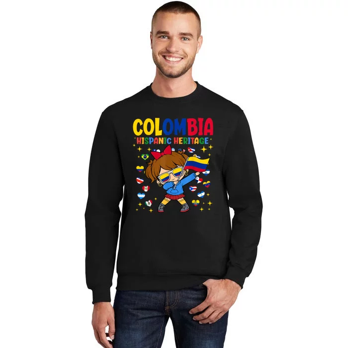 Hispanic Heritage Month Colombia Flag Colombian Tall Sweatshirt