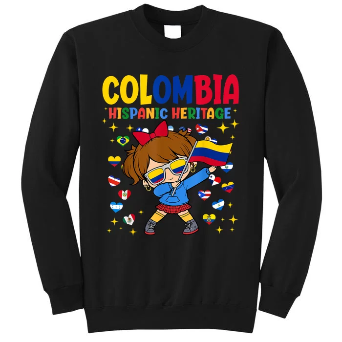 Hispanic Heritage Month Colombia Flag Colombian Tall Sweatshirt