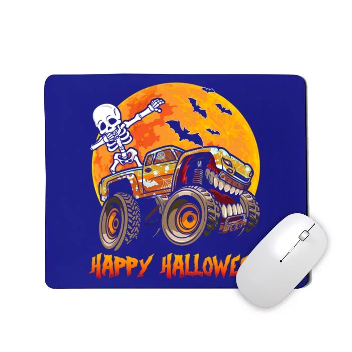 Happy Halloween Monster Truck Dabbing Skeleton Costume Cute Gift Mousepad