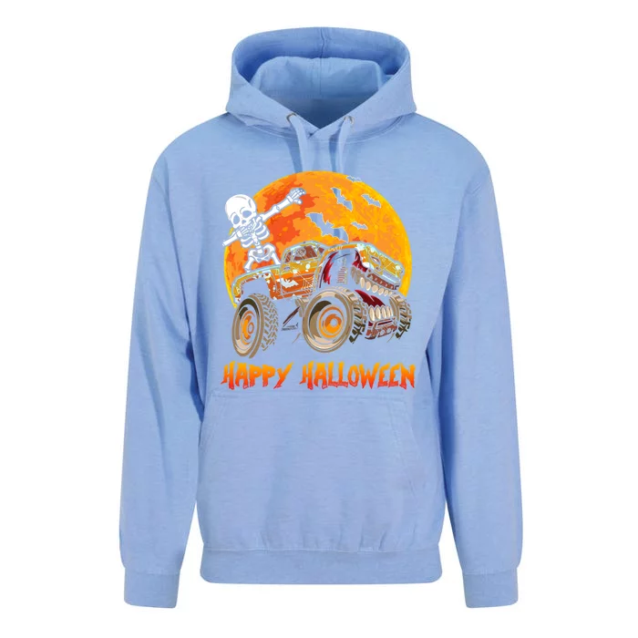 Happy Halloween Monster Truck Dabbing Skeleton Costume Cute Gift Unisex Surf Hoodie