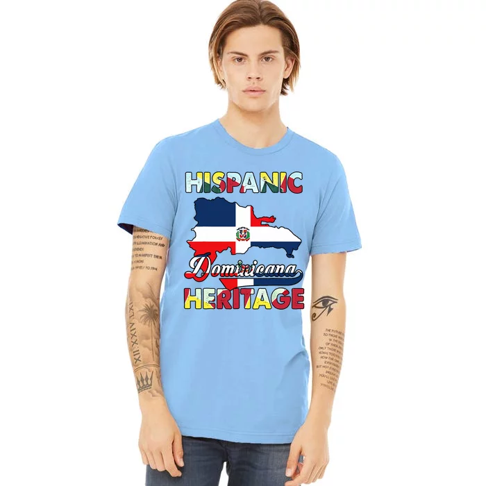 Hispanic Heritage Month Dominican Republic Flag Dominicana Premium T-Shirt