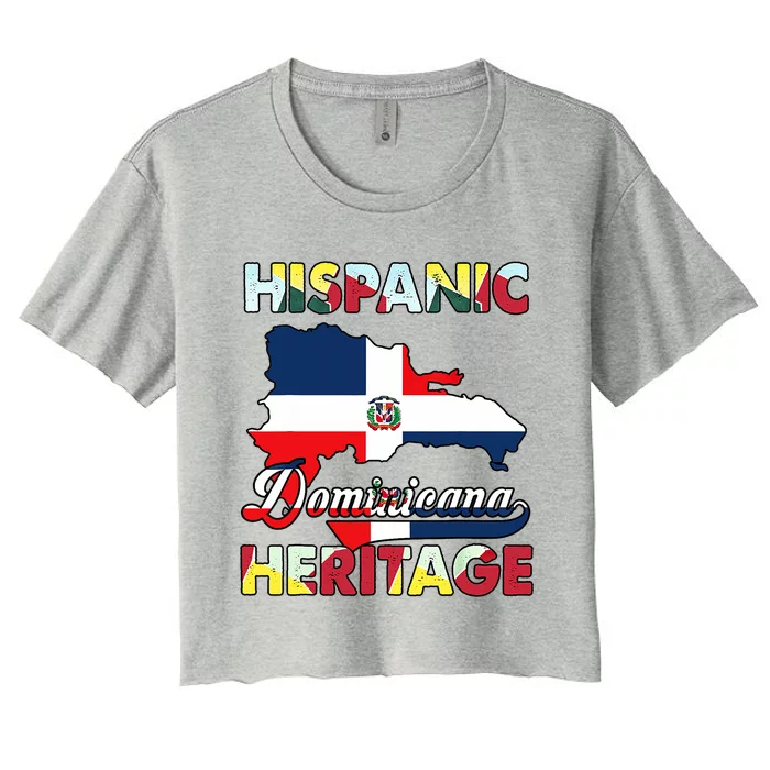 Hispanic Heritage Month Dominican Republic Flag Dominicana Women's Crop Top Tee