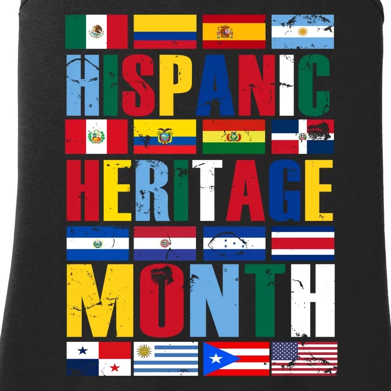 Hispanic Heritage Month Country Flags Ladies Essential Tank