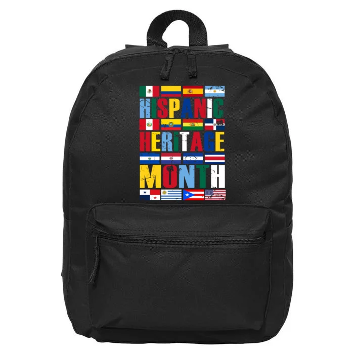 Hispanic Heritage Month Country Flags 16 in Basic Backpack