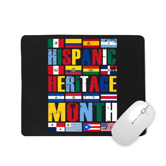 Hispanic Heritage Month Country Flags Mousepad